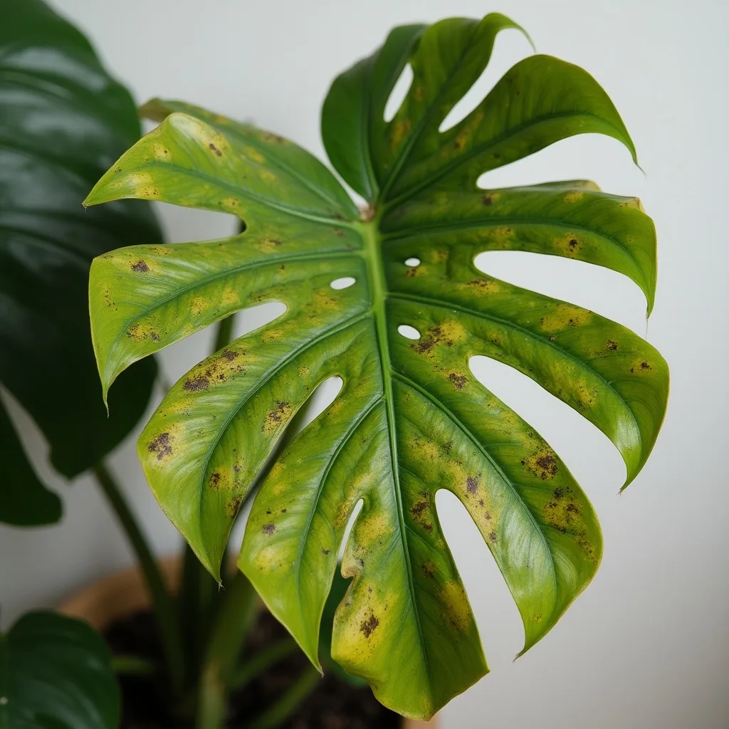 Overwatered Monstera: Yellow Leaves, Drooping, and Brown Spots image 1
