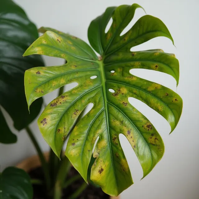 Overwatered Monstera: Yellow Leaves, Drooping, and Brown Spots image 1